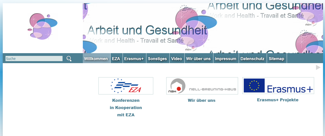 Homepage Arbeit und Gesundheit